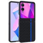 For Infinix Zero Flip India Ultra-thin Carbon Fiber Texture Printing Phone Case(Black Blue) - 1