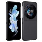 For Tecno Phantom V Flip Ultra-thin Carbon Fiber Texture Printing Phone Case(Black) - 1