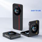For Tecno Phantom V Flip Ultra-thin Carbon Fiber Texture Printing Phone Case(Black Red) - 3