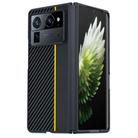 For Tecno Phantom V Fold2 Ultra-thin Carbon Fiber Texture Printing Phone Case(Black Yellow) - 2
