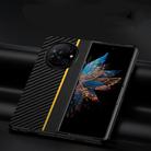 For Tecno Phantom V Fold Ultra-thin Carbon Fiber Texture Printing Phone Case(Black Red) - 2