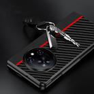 For Tecno Phantom V Fold Ultra-thin Carbon Fiber Texture Printing Phone Case(Black Red) - 3