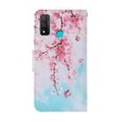 For Huawei P Smart(2020) Coloured Drawing Pattern Horizontal Flip PU Leather Case with Holder & Card Slots & Wallet & Lanyard(Cherry Blossoms) - 3