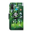 For Huawei P Smart(2020) Coloured Drawing Pattern Horizontal Flip PU Leather Case with Holder & Card Slots & Wallet & Lanyard(Panda) - 3