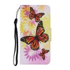 For Huawei P Smart(2020) Coloured Drawing Pattern Horizontal Flip PU Leather Case with Holder & Card Slots & Wallet & Lanyard(Chrysanthemum Butterfly) - 2