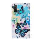 For Huawei P Smart(2020) Coloured Drawing Pattern Horizontal Flip PU Leather Case with Holder & Card Slots & Wallet & Lanyard(Purple Butterfly) - 3