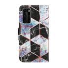 For Huawei P40 Coloured Drawing Pattern Horizontal Flip PU Leather Case with Holder & Card Slots & Wallet & Lanyard(Black Marble) - 3