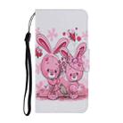 For Huawei P40 Coloured Drawing Pattern Horizontal Flip PU Leather Case with Holder & Card Slots & Wallet & Lanyard(Cute Rabbit) - 2