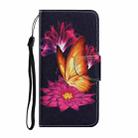 For Huawei P40 Coloured Drawing Pattern Horizontal Flip PU Leather Case with Holder & Card Slots & Wallet & Lanyard(Big Golden Butterfly) - 2