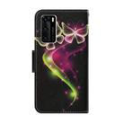 For Huawei P40 Coloured Drawing Pattern Horizontal Flip PU Leather Case with Holder & Card Slots & Wallet & Lanyard(Couple Butterfly) - 2