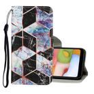 For Huawei P40 Lite E / Y7P Coloured Drawing Pattern Horizontal Flip PU Leather Case with Holder & Card Slots & Wallet & Lanyard(Black Marble) - 1