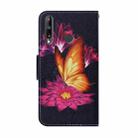 For Huawei P40 Lite E / Y7P Coloured Drawing Pattern Horizontal Flip PU Leather Case with Holder & Card Slots & Wallet & Lanyard(Big Golden Butterfly) - 3