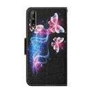 For Huawei P40 Lite E / Y7P Coloured Drawing Pattern Horizontal Flip PU Leather Case with Holder & Card Slots & Wallet & Lanyard(Three Fluorescent Butterflies) - 3