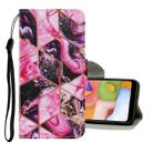 For Huawei P40 Lite E / Y7P Coloured Drawing Pattern Horizontal Flip PU Leather Case with Holder & Card Slots & Wallet & Lanyard(Purple Marble) - 1