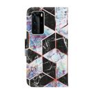 For Huawei P40 Pro Coloured Drawing Pattern Horizontal Flip PU Leather Case with Holder & Card Slots & Wallet & Lanyard(Black Marble) - 3