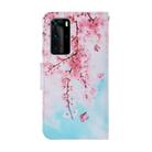 For Huawei P40 Pro Coloured Drawing Pattern Horizontal Flip PU Leather Case with Holder & Card Slots & Wallet & Lanyard(Cherry Blossoms) - 3