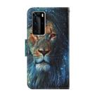 For Huawei P40 Pro Coloured Drawing Pattern Horizontal Flip PU Leather Case with Holder & Card Slots & Wallet & Lanyard(Lion) - 3