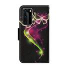 For Huawei P40 Pro Coloured Drawing Pattern Horizontal Flip PU Leather Case with Holder & Card Slots & Wallet & Lanyard(Couple Butterfly) - 3