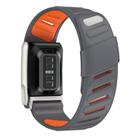 For WHOOP 5.0 Electrocardiogram Silicone Sports Watch Band(Dark Grey+Orange) - 2