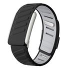 For WHOOP 5.0 Regular Silicone Sports Watch Band(Black+Light Grey) - 1