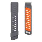 For WHOOP 5.0 Regular Silicone Sports Watch Band(Dark Grey+Orange) - 3