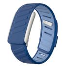 For WHOOP 5.0 Regular Silicone Sports Watch Band(Dark Blue+Light Blue) - 1