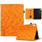 For Xiaomi Redmi Pad 2 Fortune Tree Embossed Leather Smart Tablet Case(Khaki) - 1