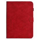 For Xiaomi Redmi Pad 2 Rhombus TPU Smart Leather Tablet Case(Red) - 2
