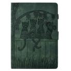 For Xiaomi Redmi Pad 2 Cats Embossed Leather Smart Tablet Case(Green) - 2