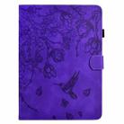 For Xiaomi Redmi Pad 2 Flowers and Bird Embossed Smart Leather Tablet Case(Purple) - 2