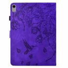 For Xiaomi Redmi Pad 2 Flowers and Bird Embossed Smart Leather Tablet Case(Purple) - 3