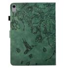 For Xiaomi Redmi Pad 2 Flowers and Bird Embossed Smart Leather Tablet Case(Green) - 3