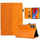 For Lenovo Xiaoxin Pad 11 2025 Rhombus Embossed Leather Smart Tablet Case(Khaki) - 1