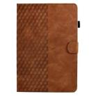 For Lenovo Xiaoxin Pad 11 2025 Rhombus Embossed Leather Smart Tablet Case(Brown) - 2