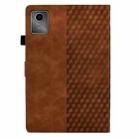 For Lenovo Xiaoxin Pad 11 2025 Rhombus Embossed Leather Smart Tablet Case(Brown) - 3