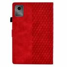 For Lenovo Xiaoxin Pad 11 2025 Rhombus Embossed Leather Smart Tablet Case(Red) - 3
