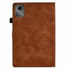 For Lenovo Xiaoxin Pad 11 2025 Peony Butterfly Embossed Leather Smart Tablet Case(Brown) - 3