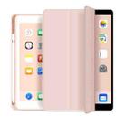 For iPad 10.2 / Air 2019 WIWU 3-folding Horizontal Flip PU Leather Case with Pen Slot & Holder & Wake-up / Sleep Function(Pink) - 1