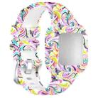 For GarminFit JR3 / Garmin Vivofit JR 3 xDfind Steel Buckle Printed Silicone Watch Band(Facial Makeup) - 3