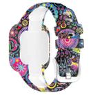 For GarminFit JR3 / Garmin Vivofit JR 3 xDfind Steel Buckle Printed Silicone Watch Band(Peacock) - 2