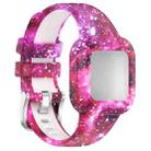 For GarminFit JR3 / Garmin Vivofit JR 3 xDfind Steel Buckle Printed Silicone Watch Band(Starry Sky) - 3