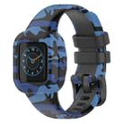 For GarminFit JR3 / Garmin Vivofit JR 3 xDfind Steel Buckle Printed Silicone Watch Band(Camouflage Blue) - 1