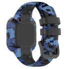 For GarminFit JR3 / Garmin Vivofit JR 3 xDfind Steel Buckle Printed Silicone Watch Band(Camouflage Blue) - 2