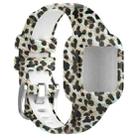 For GarminFit JR3 / Garmin Vivofit JR 3 xDfind Steel Buckle Printed Silicone Watch Band(Leopard) - 3