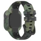 For GarminFit JR3 / Garmin Vivofit JR 3 xDfind Steel Buckle Printed Silicone Watch Band(Camouflage Green) - 2