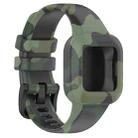 For GarminFit JR3 / Garmin Vivofit JR 3 xDfind Steel Buckle Printed Silicone Watch Band(Camouflage Green) - 3