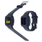 For GarminFit JR3 / Garmin Vivofit JR 3 xDfind Silver Steel Buckle Solid Color Silicone Watch Band(Dark Blue) - 3