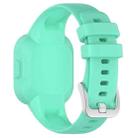 For GarminFit JR3 / Garmin Vivofit JR 3 xDfind Silver Steel Buckle Solid Color Silicone Watch Band(Teal) - 2