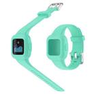 For GarminFit JR3 / Garmin Vivofit JR 3 xDfind Silver Steel Buckle Solid Color Silicone Watch Band(Teal) - 3