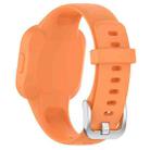 For GarminFit JR3 / Garmin Vivofit JR 3 xDfind Silver Steel Buckle Solid Color Silicone Watch Band(Orange) - 2